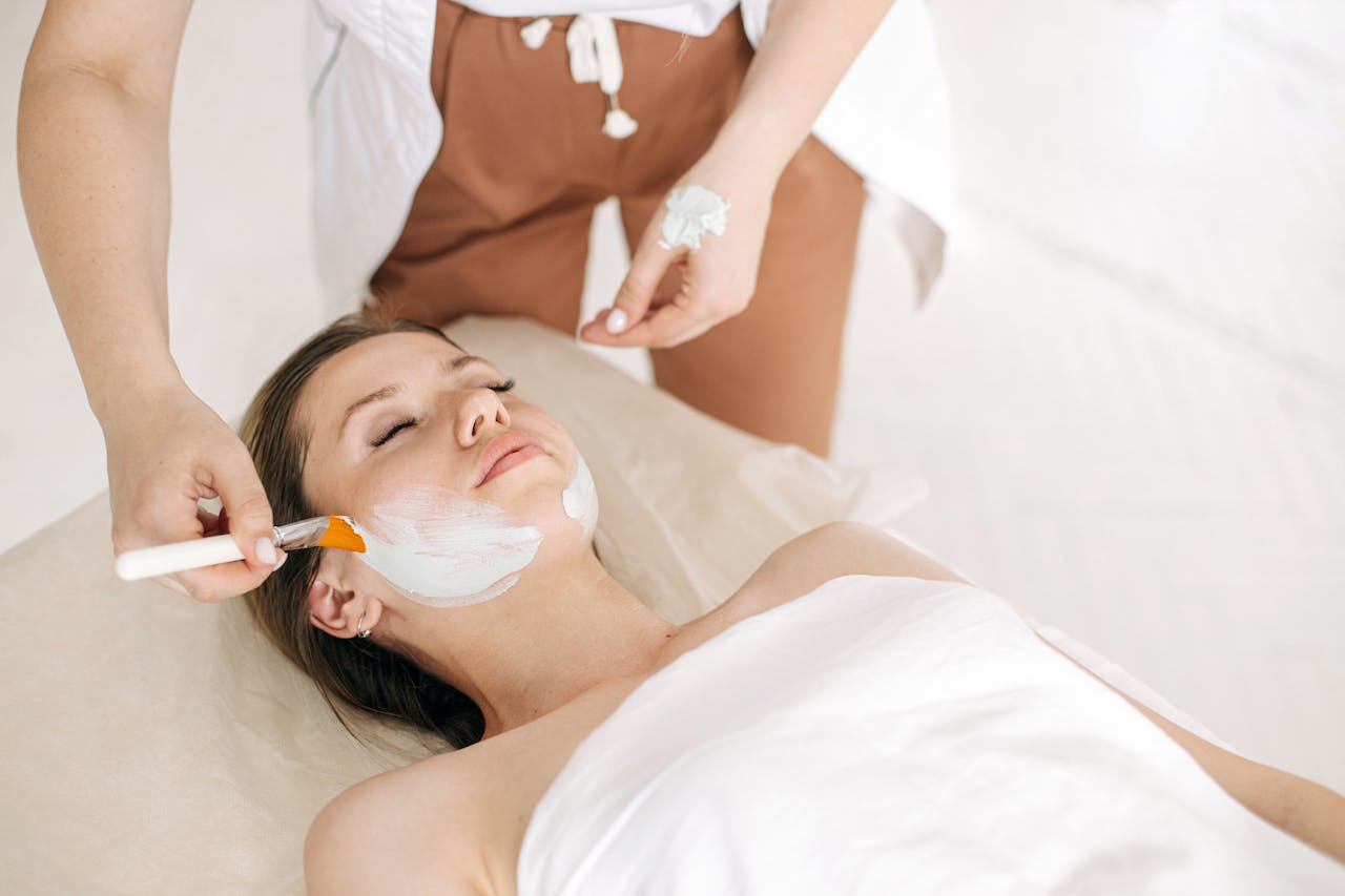 skincare and Facial Mask on Womans Face at house of glam southsea portsmouth