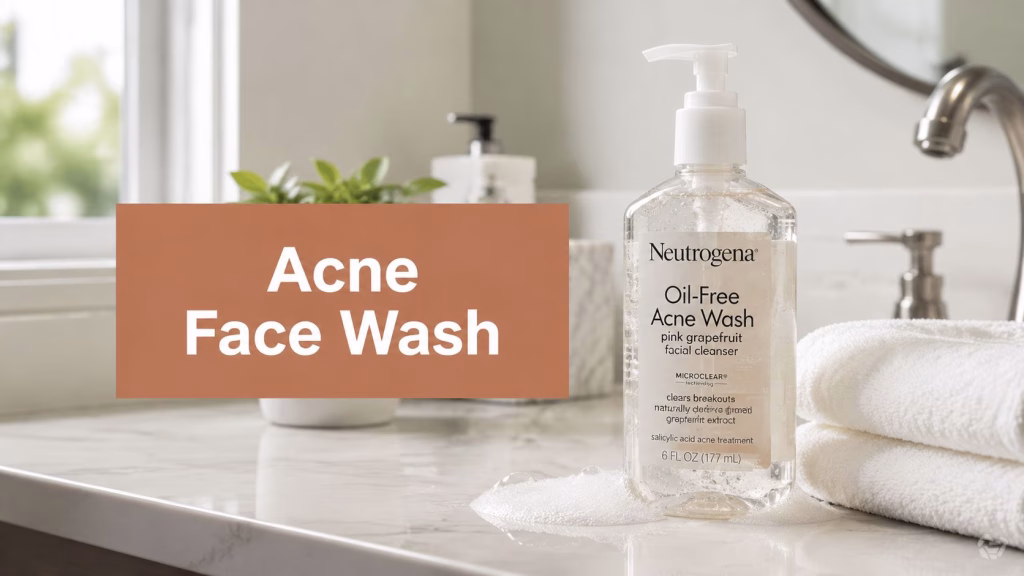 Acne face wash for cleansing acne-prone skin