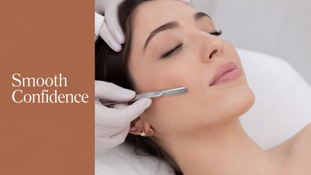 Dermaplaning for facial hair removal for women