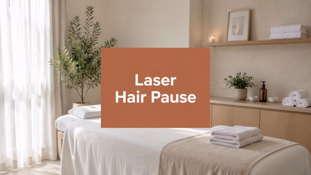 Spa room for laser hair removal while pregnant