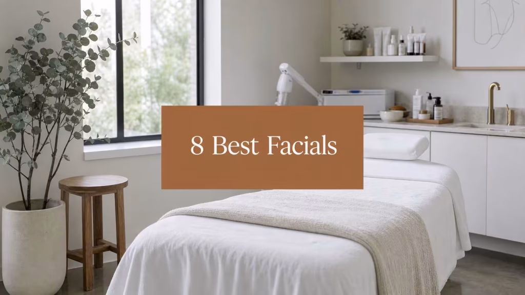 Spa interior offering the best facial for aging skin