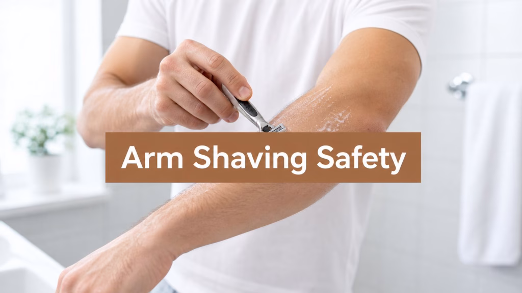 Arm shaving to show whether you can shave your arms