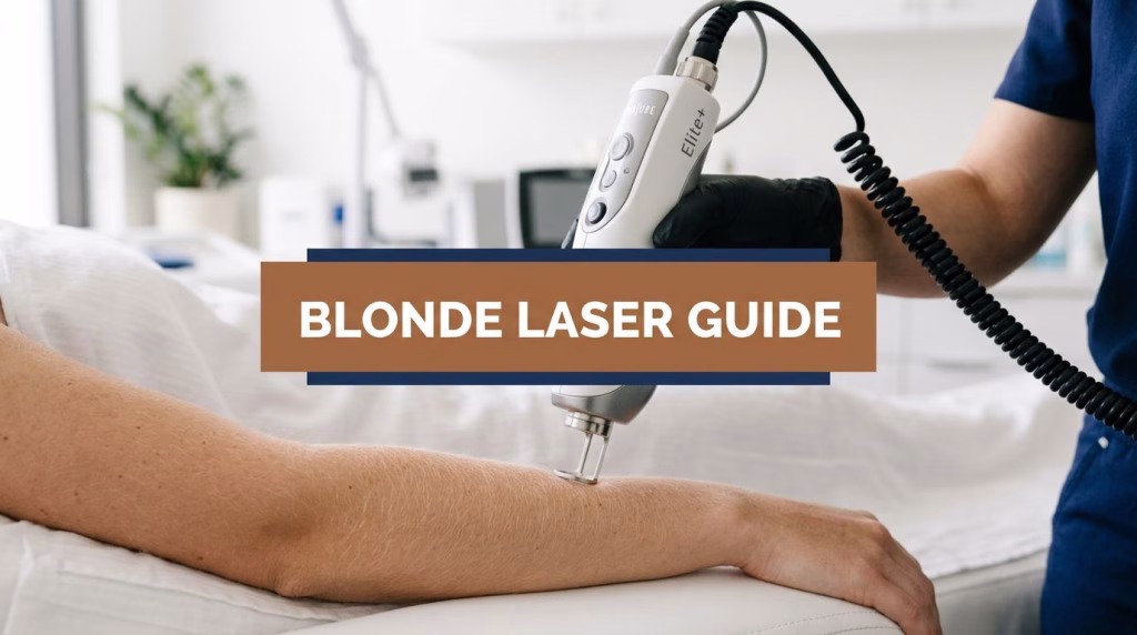 Laser treatment for blonde hair removal