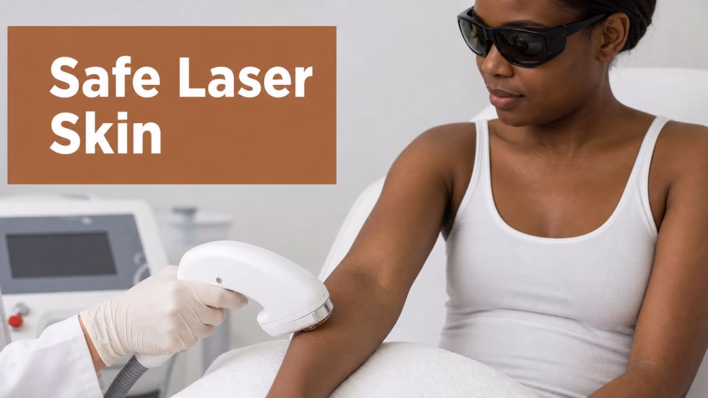 Laser therapy treatment for dark skin