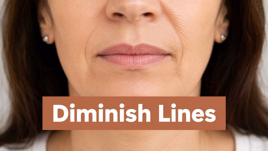 Nasolabial folds and lines at the corner of the mouth