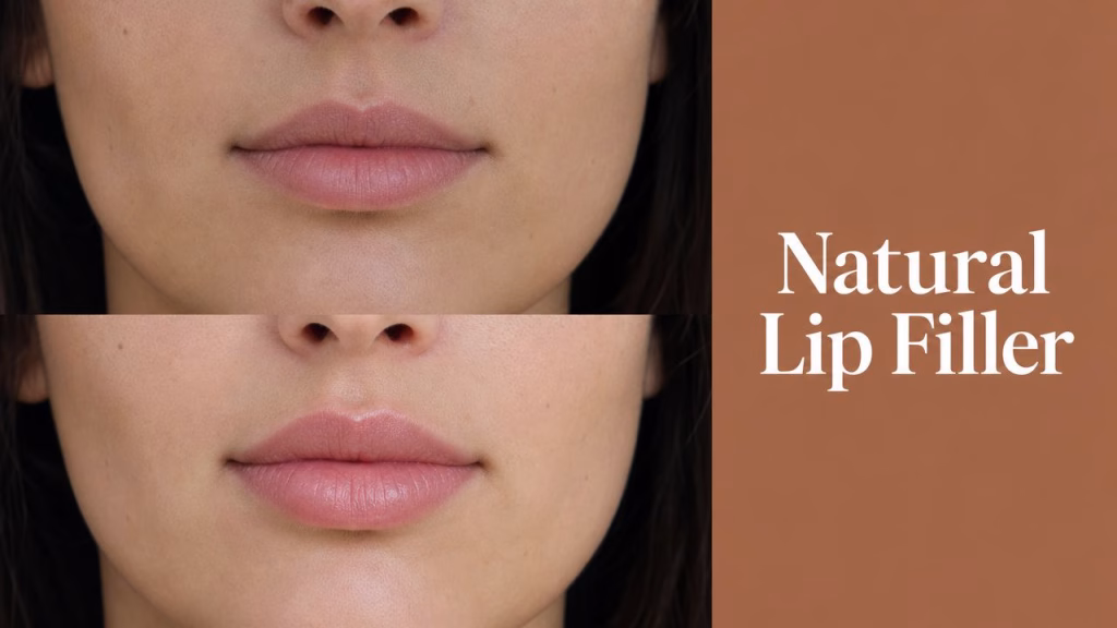 Natural lip filler before and after results