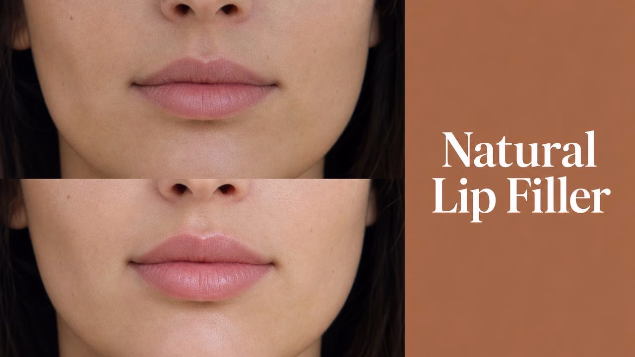 Natural lip filler before and after results