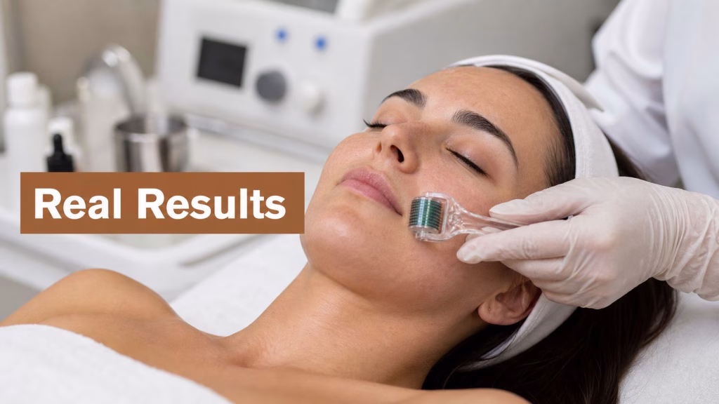 Microneedling before and after treatment