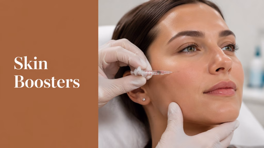 Skin booster injections being administered