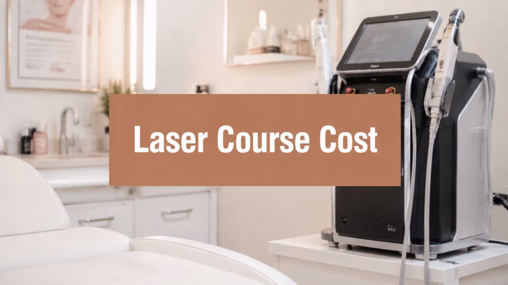 Aesthetic laser machine used on a laser hair removal course