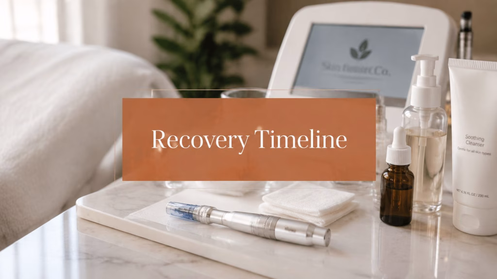 Skin during microneedling recovery time